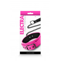 Ошейник с поводком NS Novelties ELECTRA COLLAR & LEASH PINK