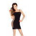 Платье мини с декоративными вырезами по бокам BS026 black