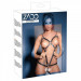 Портупея с декоративными цепочками ZADO FETISH кожаная, черная