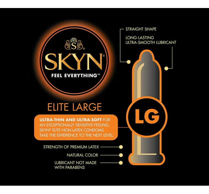 Презервативи ультратонкі SKYN Large великого розміру (ціна за пачку, 10 шт.)