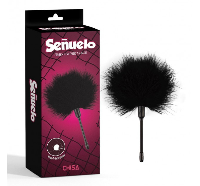 Пушок на длинной ручке CHISA Senuelo Pleasure Feather Tickler, черный
