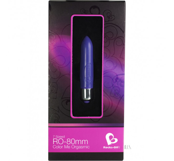 RO11302 Вибро-пуля ROCKS-OFF - RO-80MM 7-SPEED COLOUR CHANGING