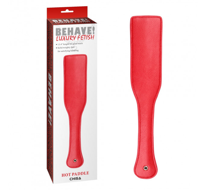 Шлепалка Chisa Behave! Hot Paddle, красная