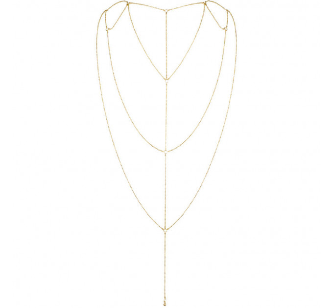 Цепочка для спины Bijoux Indiscrets Magnifique Back and Cleavage Chain - Gold, украшение для тела