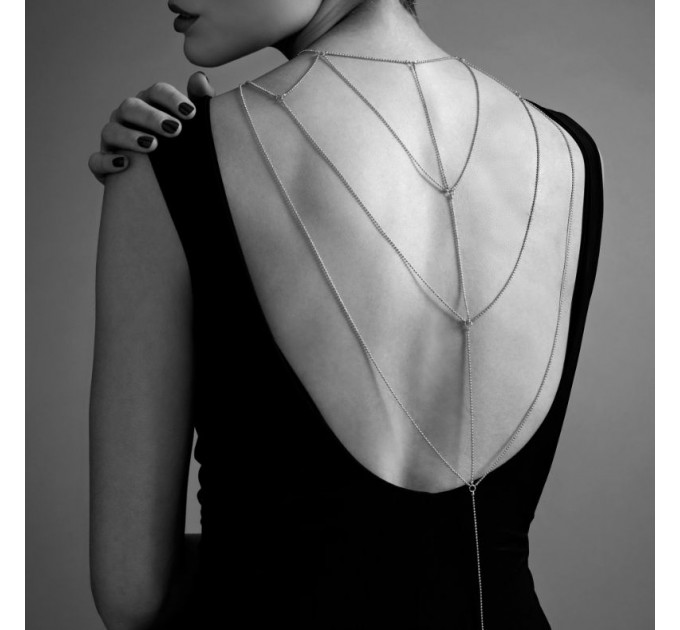 Цепочка для спины Bijoux Indiscrets Magnifique Back and Cleavage Chain - Gold, украшение для тела