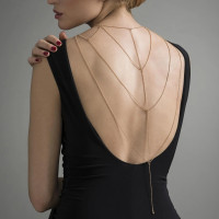 Ланцюжок для спини Bijoux Indiscrets Magnifique Back and Cleavage Chain - Gold, прикраса для тіла