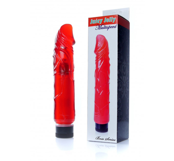 Вибратор реалистик красный Vibrator-Juicy Jelly - Multispeed Red