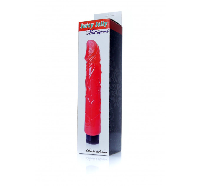 Вибратор реалистик красный Vibrator-Juicy Jelly - Multispeed Red