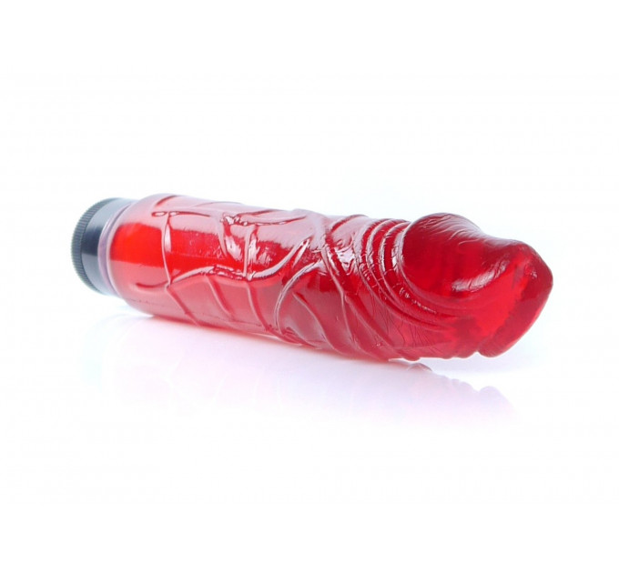 Вибратор реалистик красный Vibrator-Juicy Jelly - Multispeed Red