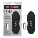 Вибропуля на пульте управления Chisa Hi-Basic Silver Bullet Mini, серебристая