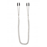 Затискачі на соски з ланцюжком Taboom Tweezers With Chain, сріблясті