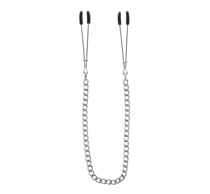 Зажимы на соски с цепочкой Taboom Tweezers With Chain, серебристые