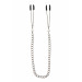 Зажимы на соски с цепочкой Taboom Tweezers With Chain, серебристые