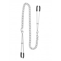 Затискачі на соски з ланцюжком Taboom Tweezers With Chain, сріблясті