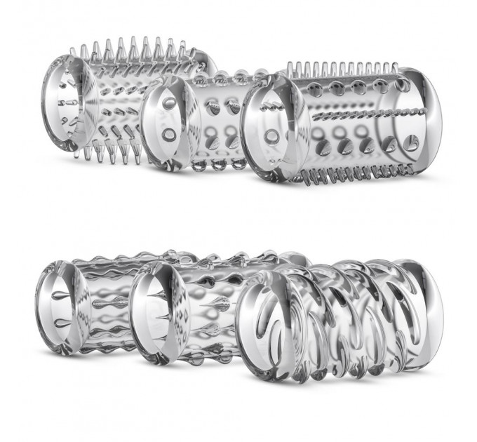 Набір насадок STAY HARD COCK Sleeve KIT CLEAR