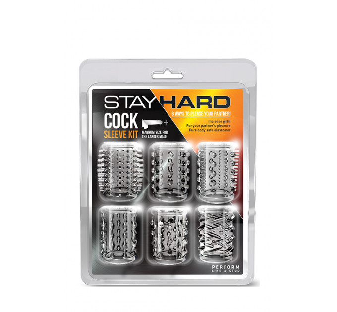 Набір насадок STAY HARD COCK Sleeve KIT CLEAR