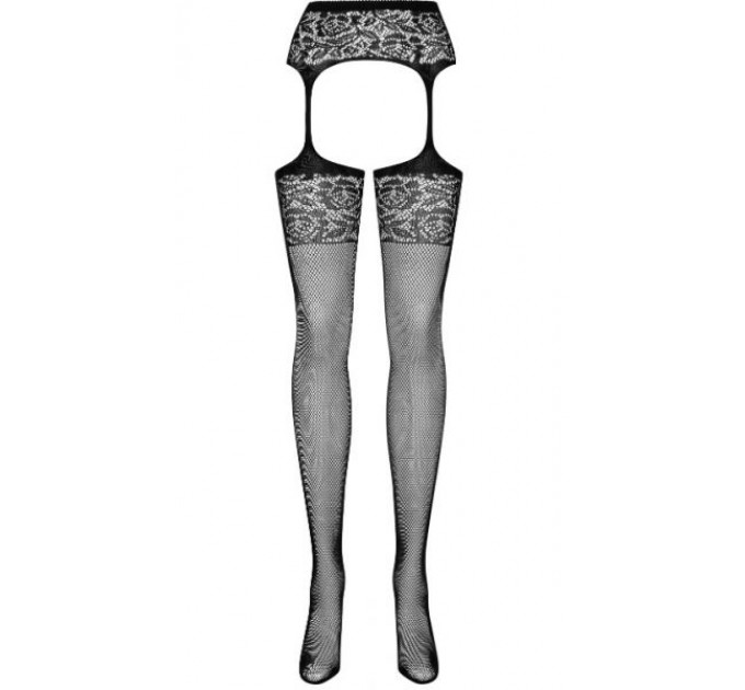 Чулки с поясом S500 Garter stockings Obsessive черный S/M/L