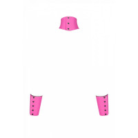 Комплект чокер с наручниками Obsessive Lollypopy Cuffs One Size Розовые