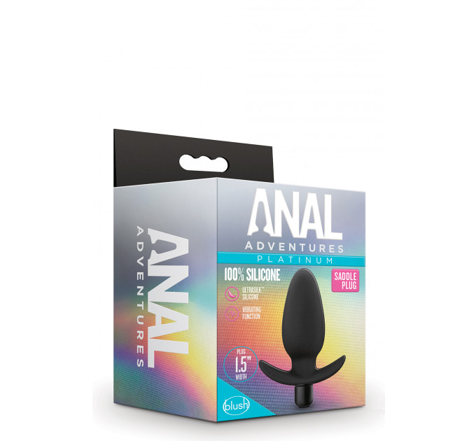 Анальна пробка з вібрацією Blush Anal Adventures Platinum Saddle Plug