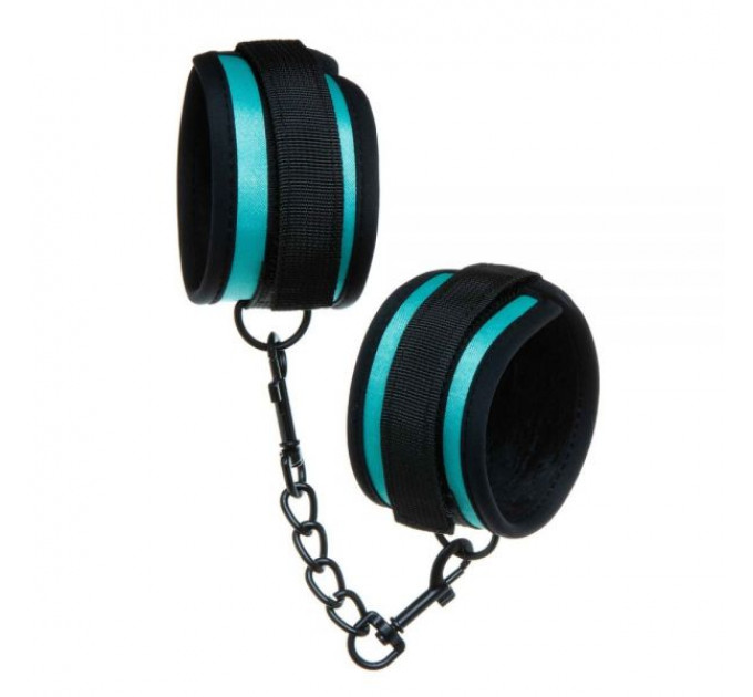Наручники тканевые бирюзовые Luxury Fetish CUFFS