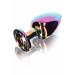 Анальна пробка металева Toy Joy Twilight Booty Jewel з кристалом, райдужний, Large