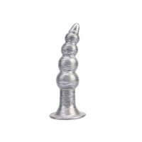 Анальная пробка рельефная Chisa Dark Muscle Silver, размер M