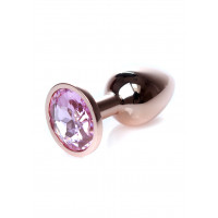Анальний плаг S з рожевим каменем Boss of toys Jewellery