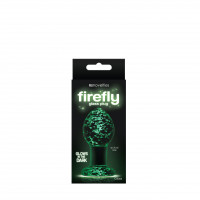 Анальная пробка стеклянная светящаяся NS Novelties FIREFLY GLASS PLUG MEDIUM CLEAR