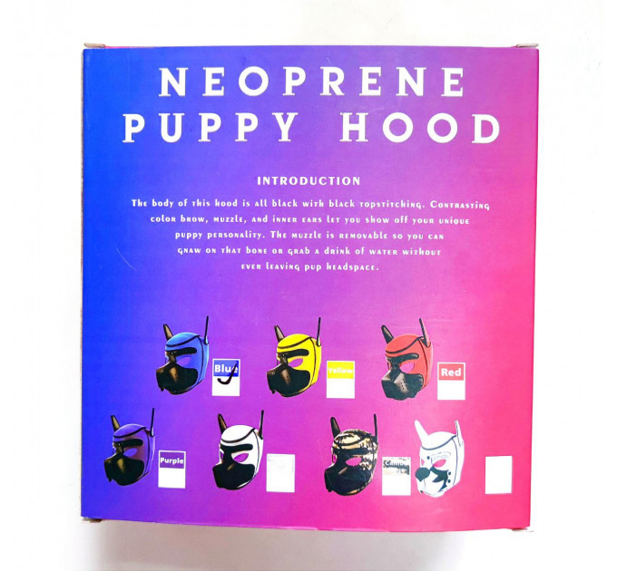 Бдсм маска собаки Be My Master Bondage Puppy Hood Blue
