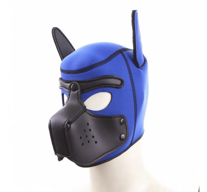 Бдсм маска собаки Be My Master Bondage Puppy Hood Blue
