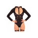 Боди с портупеей, чокером и гартерами Rene Rofe, черный, S/M