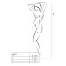 Бодистокинг с вставками крупной сетки BS029 белый Passion S/L