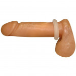 Ерекційне кільце Seven Creations Stretchy Cockring Transparent, біле