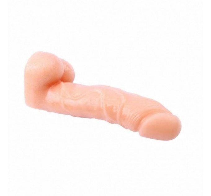 Фаллоимитатор реалистичный Chisa T-skin с яичками, бежевый