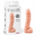 Фаллоимитатор реалистичный Chisa T-skin с яичками, бежевый