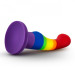 Фаллоимитатор Pride, на присоске, радужный, 13 х 2.9 см