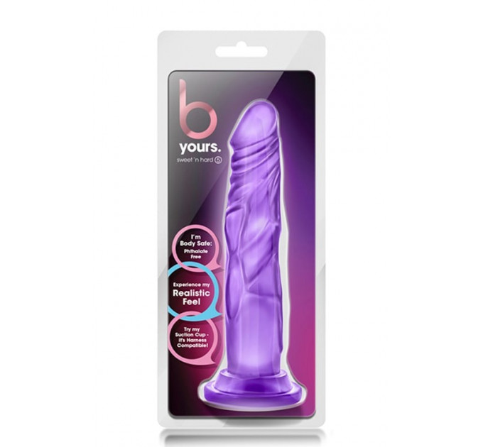 Фалоімітатор реалістичний з яскраво вираженими вінками Blush b Yours фіолетовий