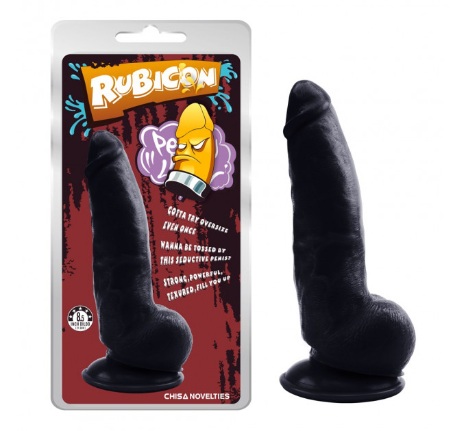 Фаллоимитатор с яичками на присоске Chisa Rubicon, черный