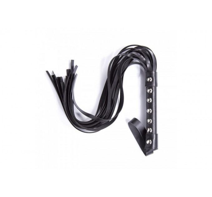 Флоггер с шипами черный DS Fetish Studded flogger black