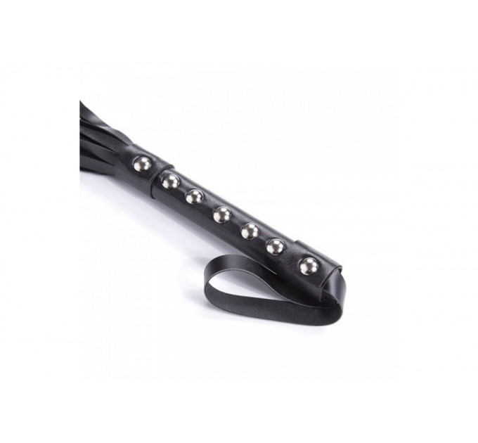 Флоггер с шипами черный DS Fetish Studded flogger black