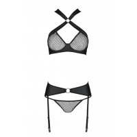 Комплект нижньої білизни в сіточку AMANDA SET black S/M - Passion