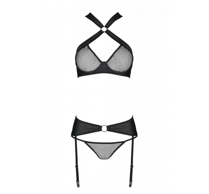 Комплект нижнего белья в сеточку AMANDA SET black S/M - Passion
