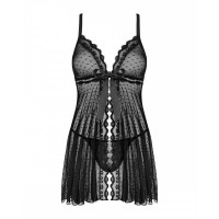 Пеньюар Obsessive Marrbel та стрінги S/M