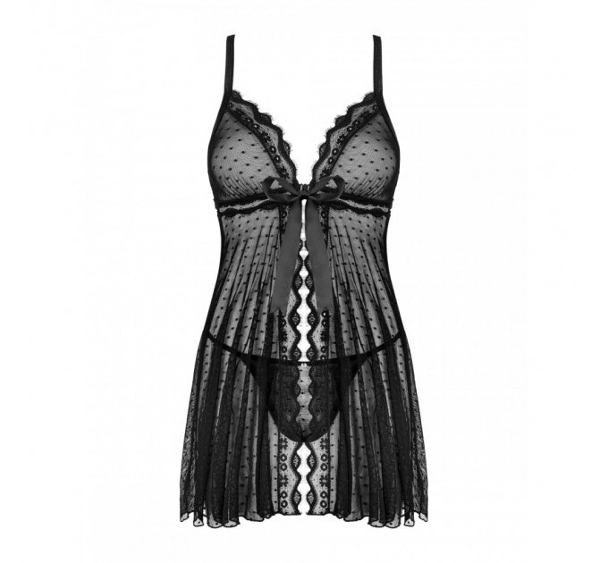 Пеньюар Obsessive Marrbel и стринги S/M