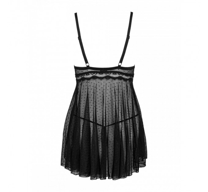 Пеньюар Obsessive Marrbel и стринги S/M