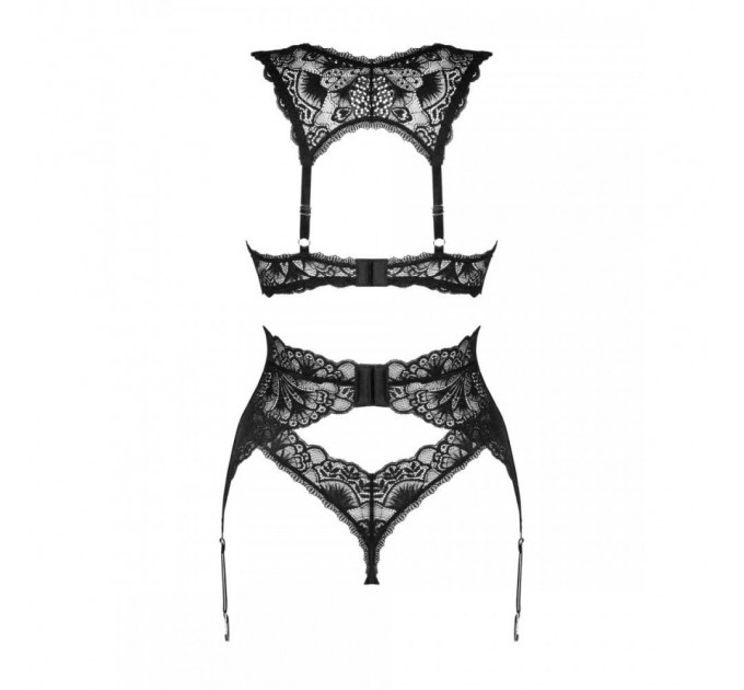 Кружевной комплект сексуального белья XS/S Donna Dream Obsessive, 3 предмета