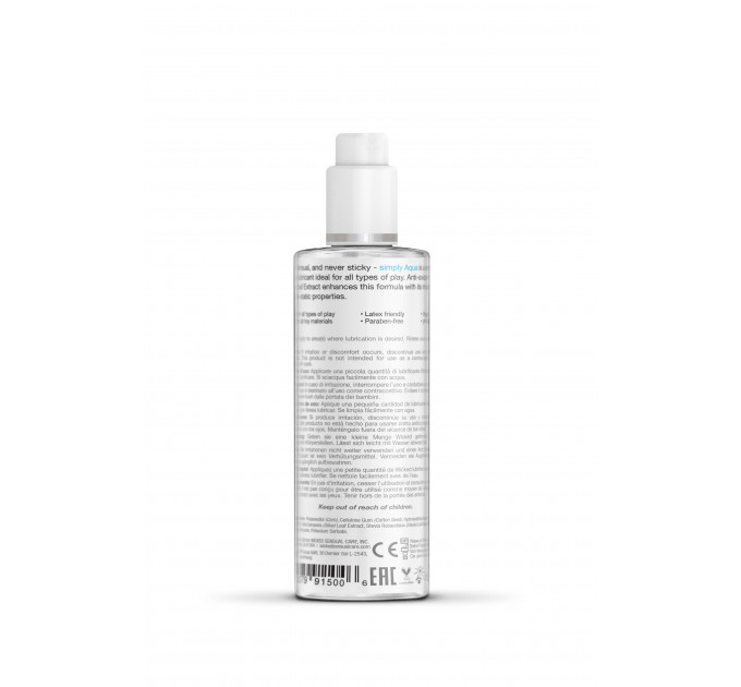 Лубрикант гипоалергенный с оливой WICKED SIMPLY AQUA SPECIAL EDITION 120ML