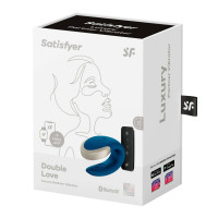Люксовий Smart вібратор для пар Satisfyer Double Love Luxury, синій