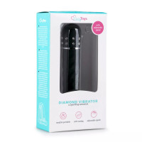 Міні-вібратор з рельєфом та стразами Love Diamond Vibrator Black