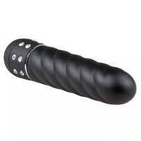 Міні-вібратор з рельєфом та стразами Love Diamond Vibrator Black